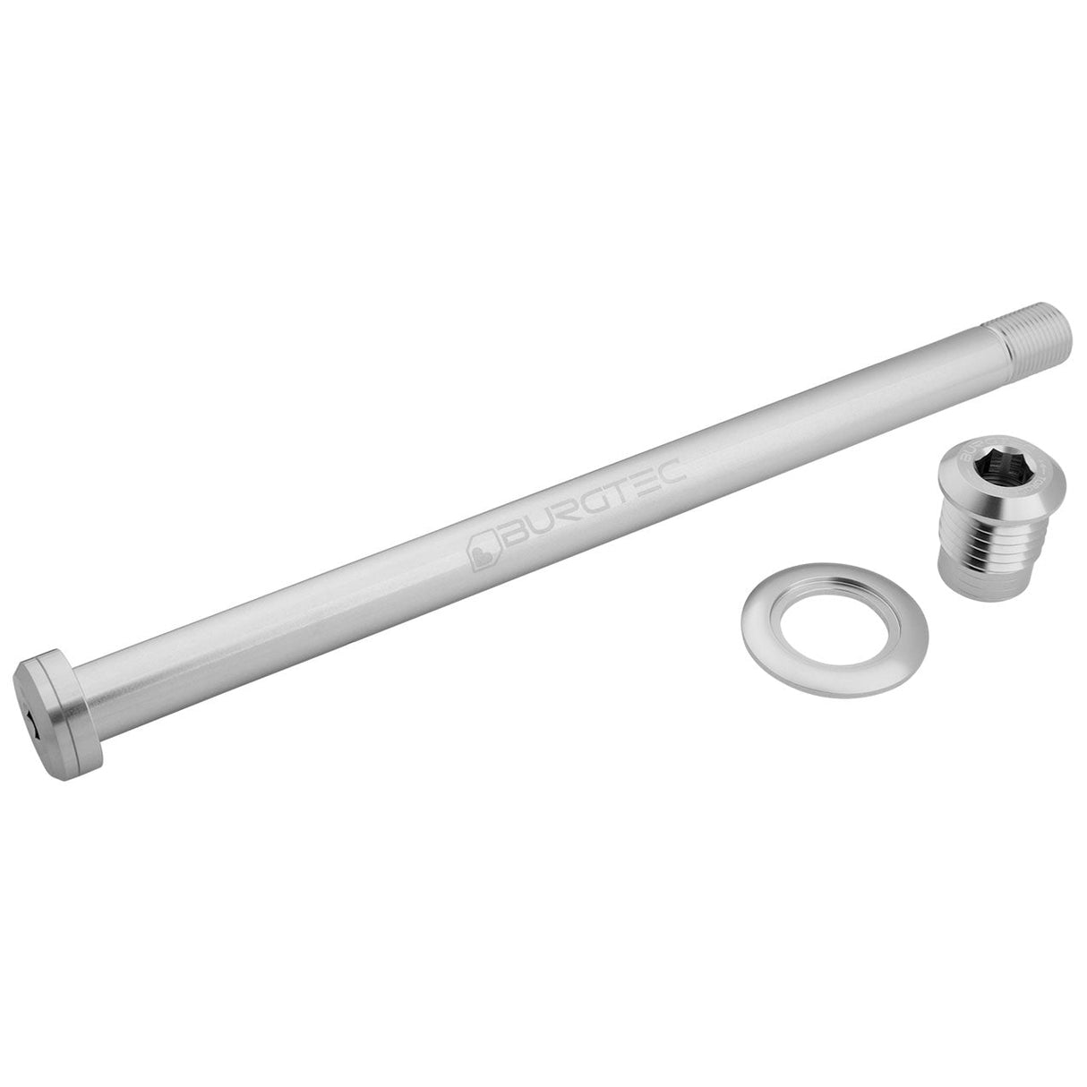 Burgtec Rear Axle - Orbea 186mm - Rhodium Silver - The Lost Co. - Burgtec - 14457 - 724901937912 -