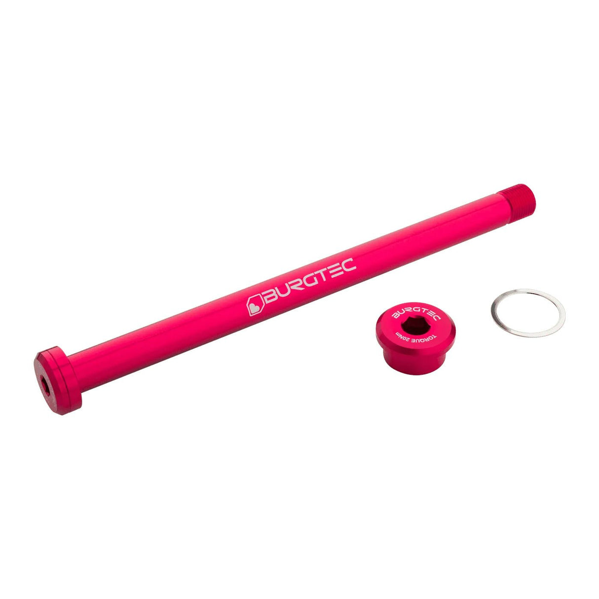 Burgtec Rocky Mountain 173mm Rear Axle - Toxic Barbie Pink - The Lost Co. - Burgtec - 12219 - 724901936274 -