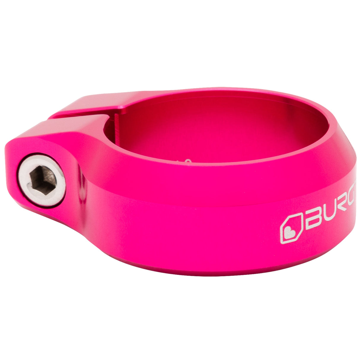 Burgtec Seat Clamp - 34.9mm - Toxic Barbie Pink - The Lost Co. - Burgtec - 10519 - 764283658623 -