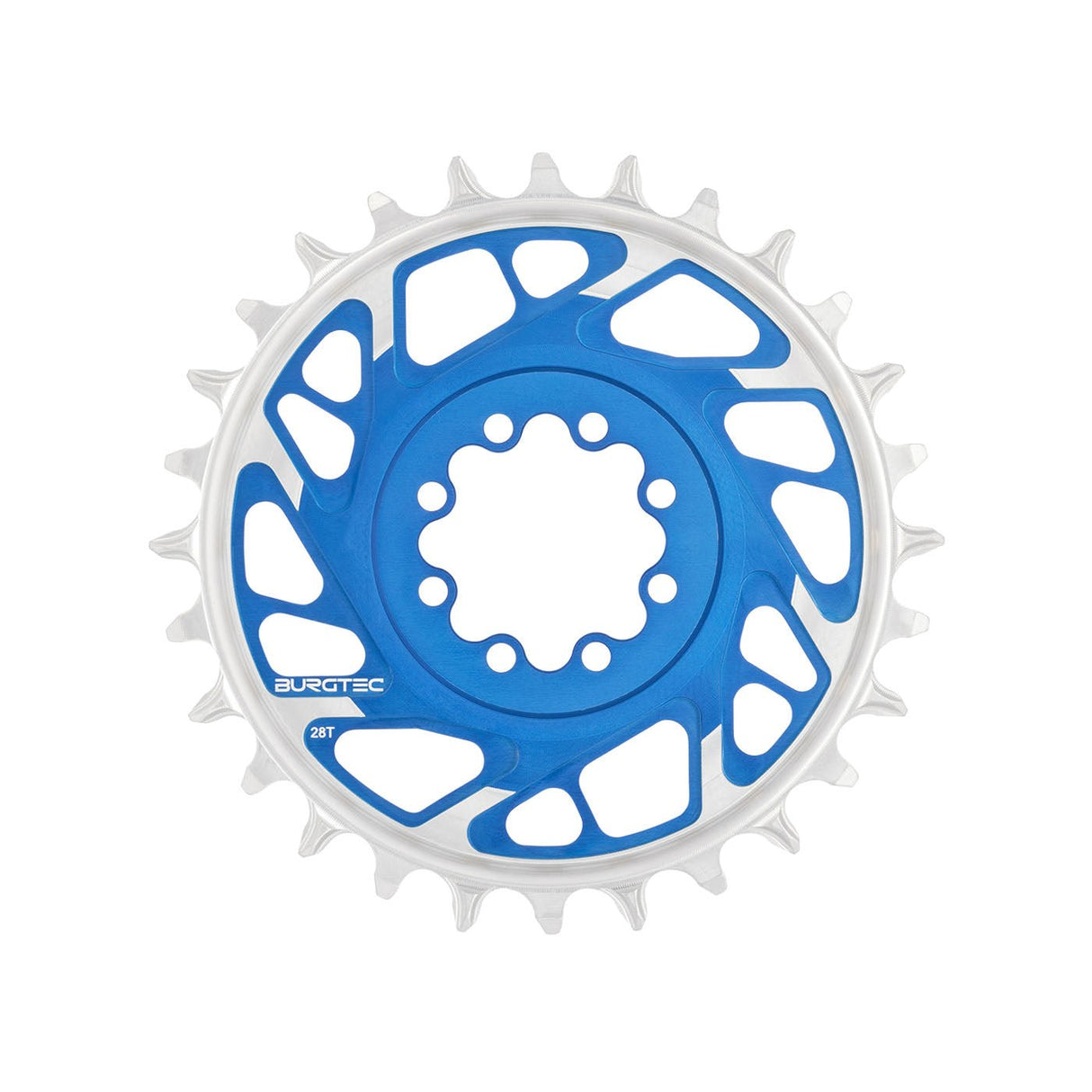 Burgtec T - Type Chainring - 28t - SRAM 8 - Bolt - Blue - The Lost Co. - Burgtec - 13181 - 724901936915 -