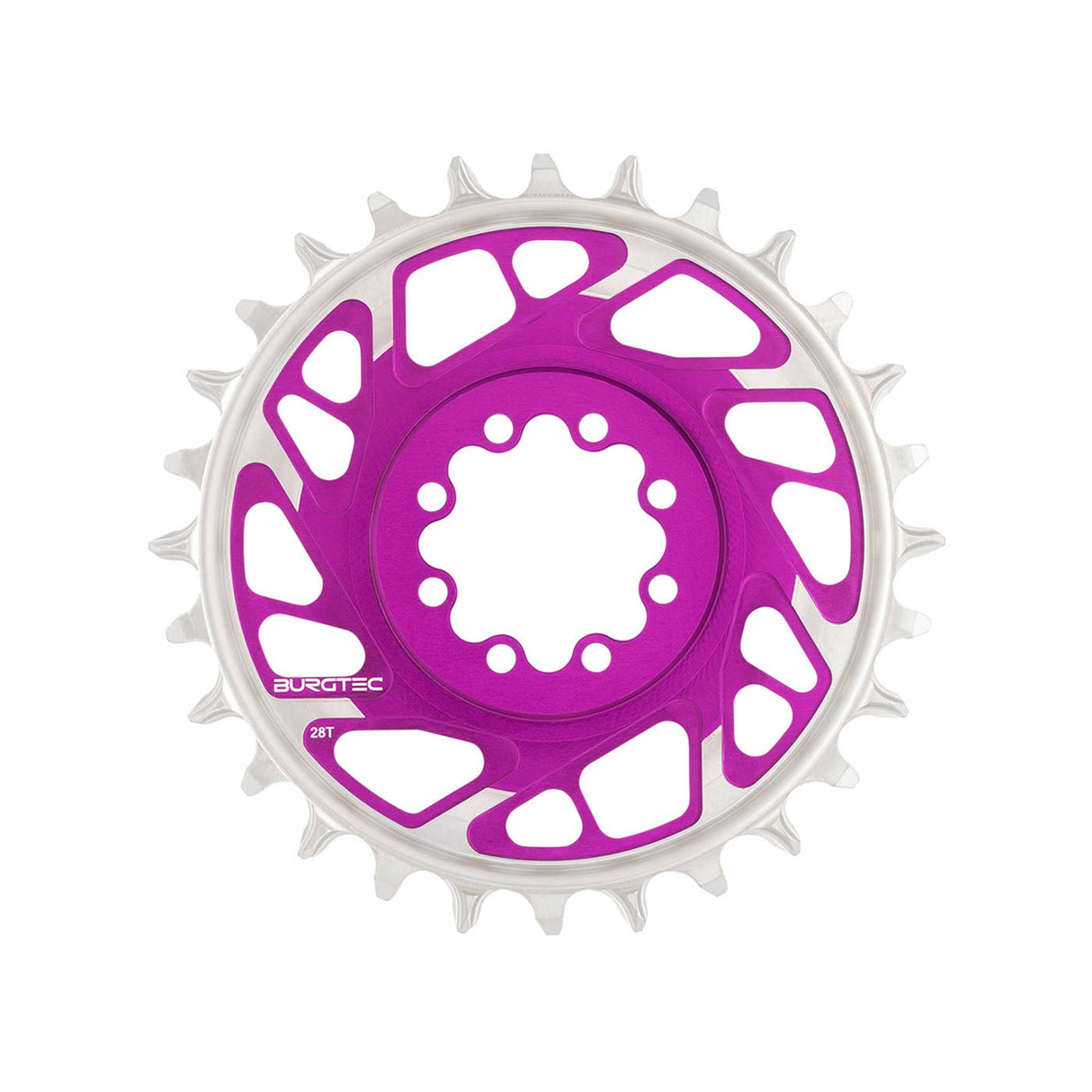 Burgtec T - Type Chainring - 28t - SRAM 8 - Bolt - Purple - The Lost Co. - Burgtec - 13186 - 724901936953 -