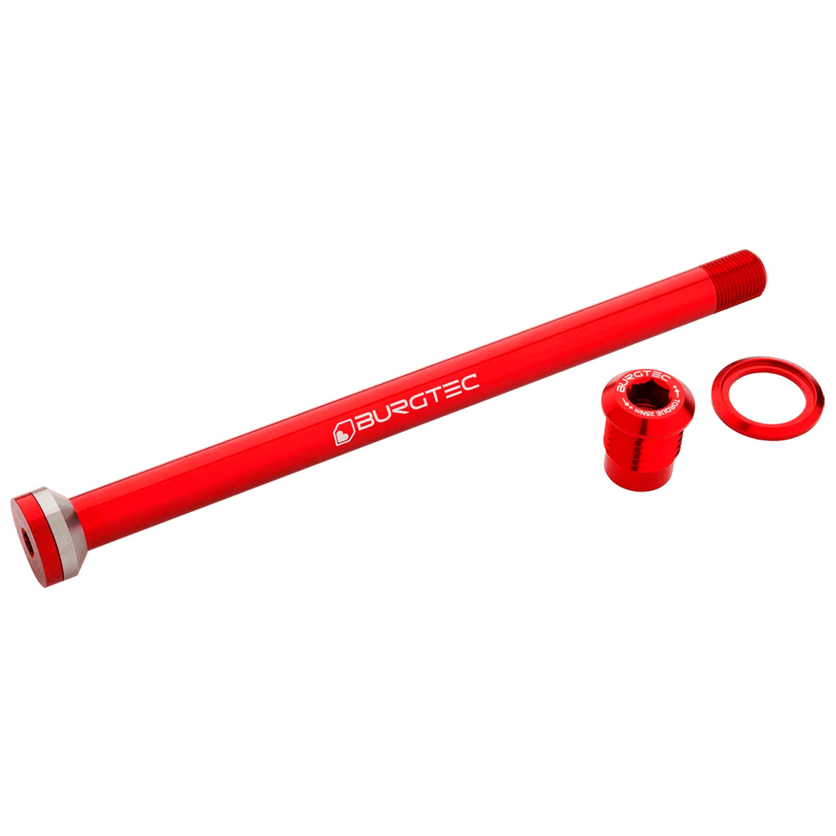 Burgtec Transition 175mm UDH Rear Axle - Race Red - The Lost Co. - Burgtec - 10402 - 764283663252 -