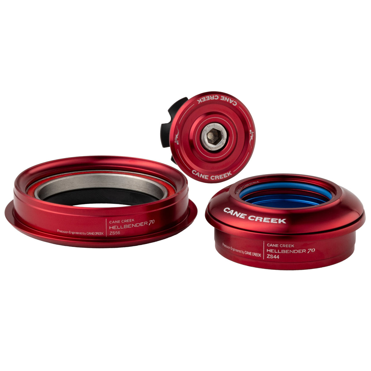 Cane Creek Hellbender 70-Series Headset - ZS44/28.6|ZS56/40 - Red - The Lost Co. - Cane Creek - BAA1186R - 840226113517 - -
