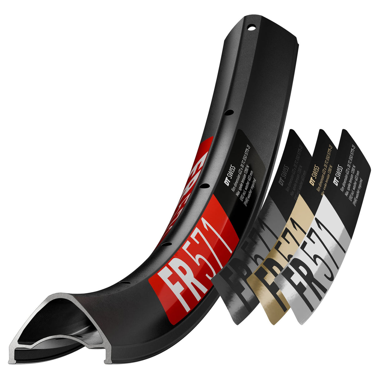DT Swiss FR 571 Rim - 27.5" Black 32H - The Lost Co. - DT Swiss - RDFR57BDPW32SA8800 - 7613052528588 -