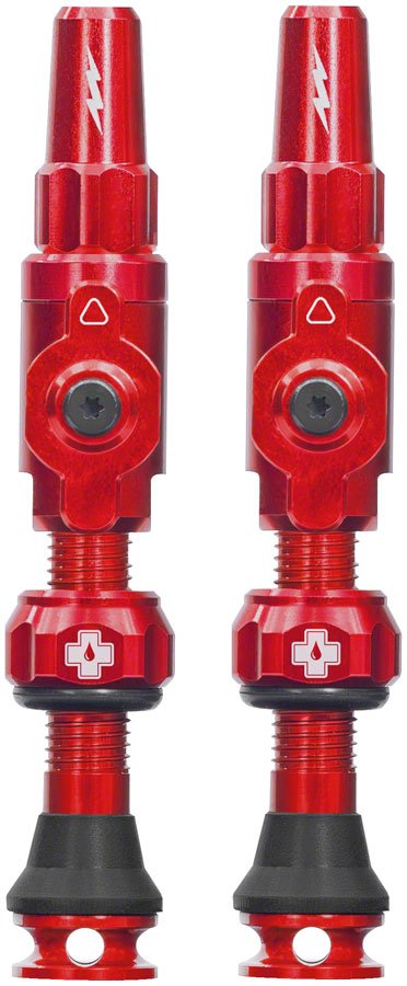Muc - Off Big Bore Lite Tubeless Valve Stems - 35mm Length - Pair - Red - The Lost Co. - Muc - Off - 21142 - 5037835220100 -