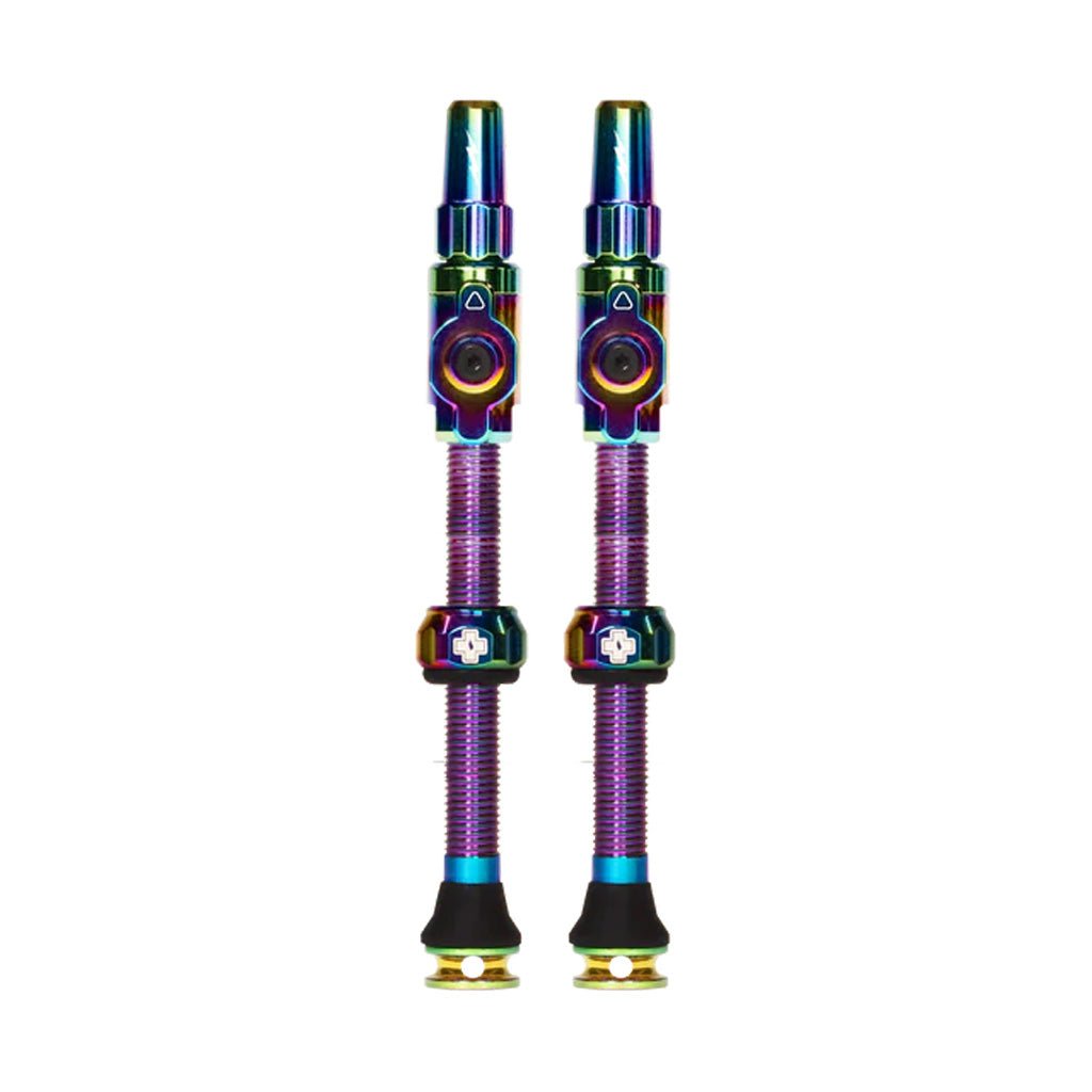 Muc - Off Big Bore Lite Tubeless Valve Stems - 75mm Length - Pair - Iridescent - The Lost Co. - Muc - Off - 21153 - 5037835220216 -