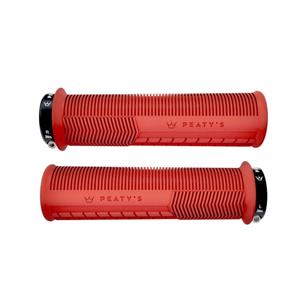 Peaty's Mushroom Thick Lock - On Grips - Red - The Lost Co. - Peaty's - PGM - MSH - THK - RED - 20 - 5060541588110 -