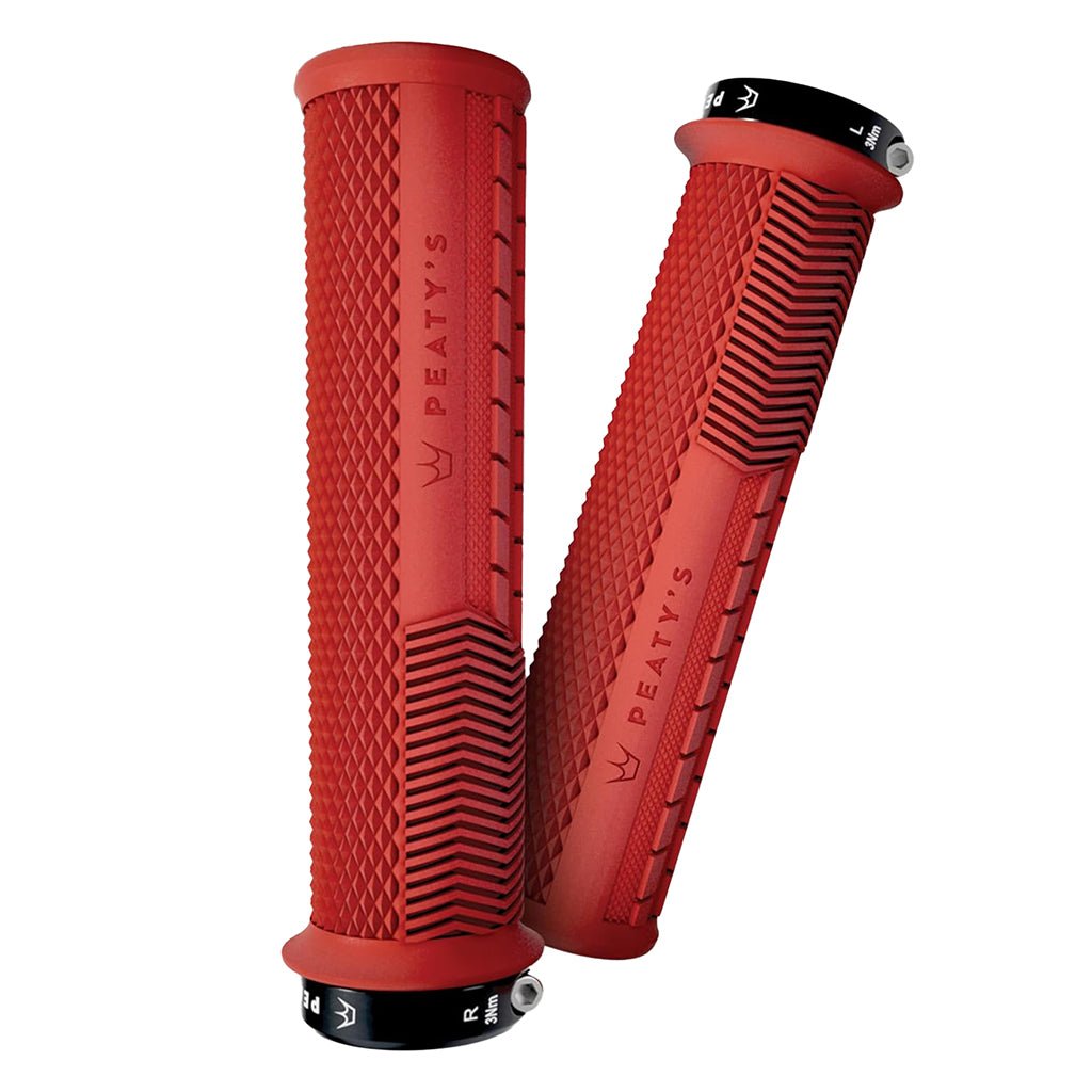 Peaty's Race Control Knurl Thick Lock - On Grips - Red - The Lost Co. - Peaty's - PGM - KNL - THK - RED - 20 - 5060541588011 -