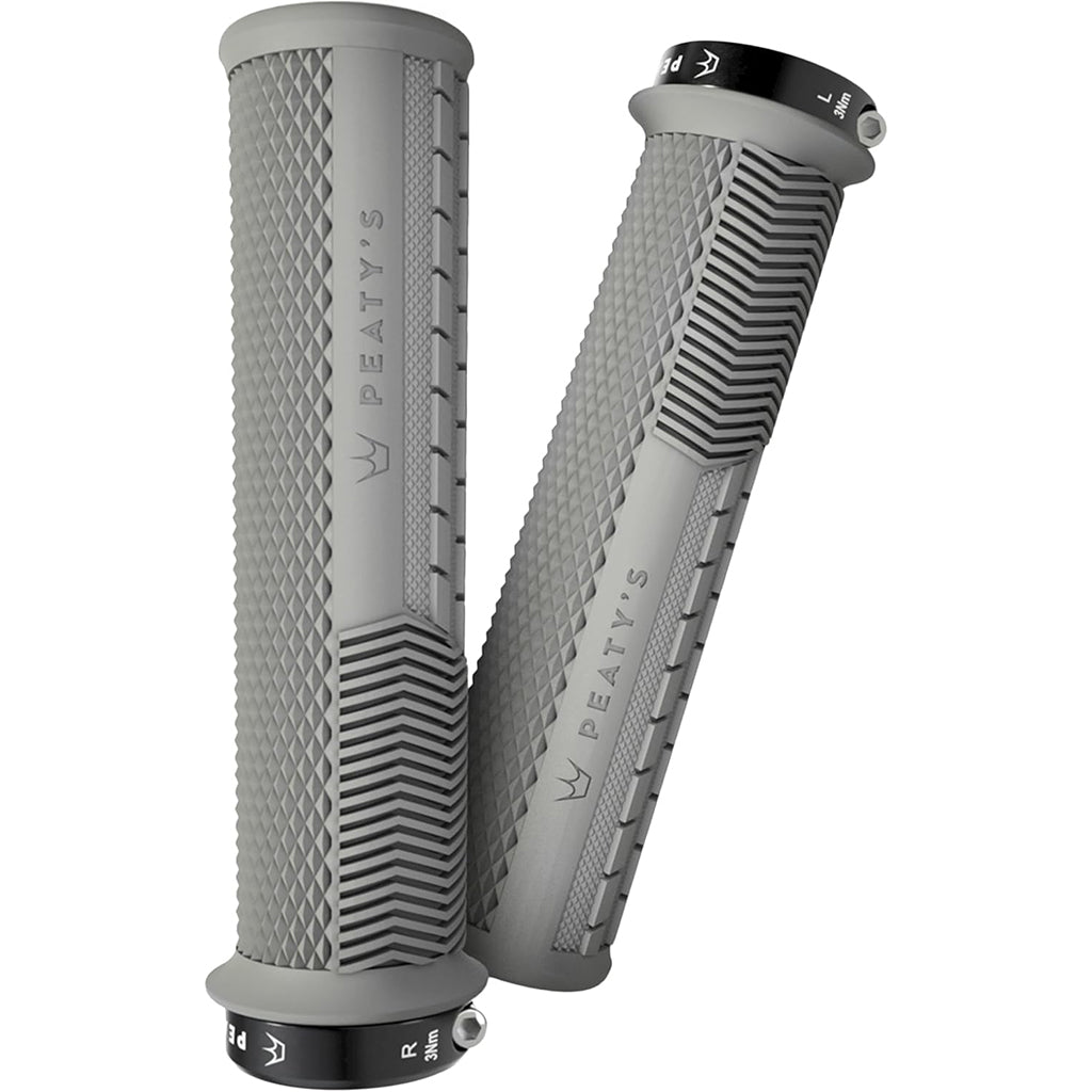 Peaty's Race Control Knurl Thick Lock - On Grips - Slate - The Lost Co. - Peaty's - PGM - KNL - THK - SLT - 20 - 5060541588035 -