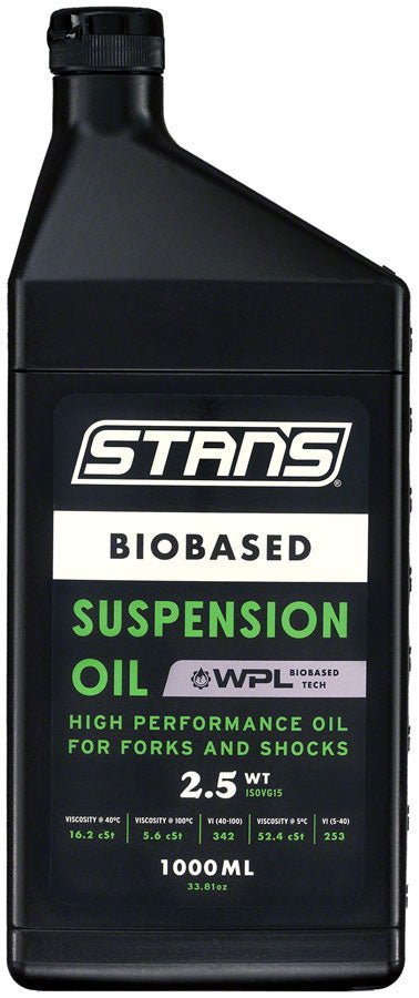 Stans Biobased Suspension Oil - 2.5WT 1L - The Lost Co. - Stans No Tubes - LC0009 - 847746066170 -