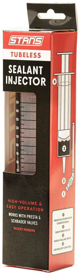 Stan's NoTubes Tubeless Tire Sealant Injector - Presta, Schrader - The Lost Co. - Stan's No Tubes - AS0220 - 847746065630 -