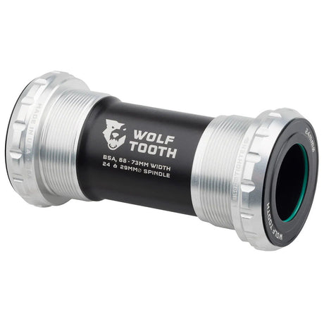 Wolf Tooth Bottom Bracket - BSA 68/73mm - 24mm Spindle - Raw Silver - The Lost Co. - Wolf Tooth - WBB - BSA - 24 - RSIL - 810159401296 -