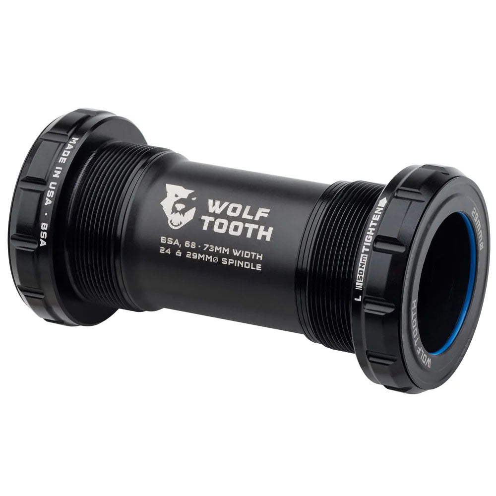 Wolf Tooth Bottom Bracket - BSA 68/73mm - 29mm Spindle - Black - The Lost Co. - Wolf Tooth - WBB - BSA - 29 - BLK - 810159401302 -