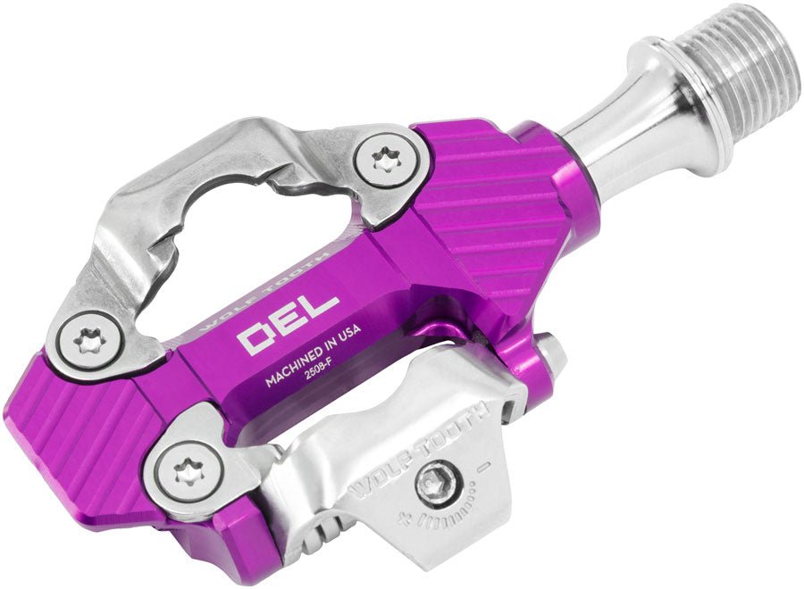 Wolf Tooth DEL Gravel Race Pedals - Ultraviolet - The Lost Co. - Wolf Tooth - DEL-CLPS-PRU - 810159402002 -