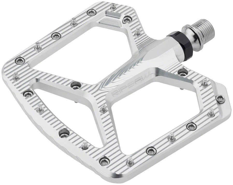 Wolf Tooth Ripsaw Aluminum Pedals - Raw Silver - The Lost Co. - Wolf Tooth - PDL - RS - RSIL - 812719029278 -