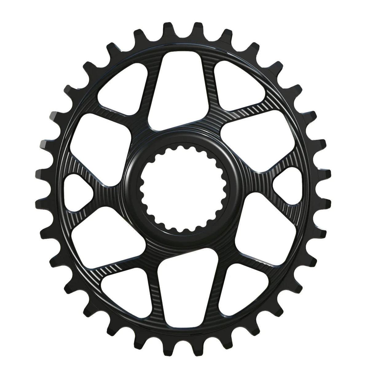 Works Components Oval Chainring - 32t - Shimano DM - 3mm Offset - Black - The Lost Co. - Works Components - WCSHM-O-32-BLACK - 5060894516556 -