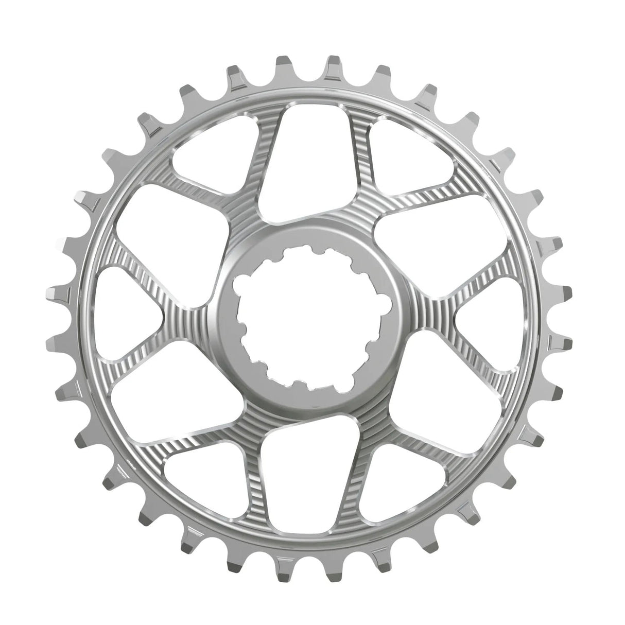 Works Components Round Chainring - 32t - SRAM 3 - Bolt - 3mm Offset - Silver - The Lost Co. - Works Components - WCSGXPB-R-32-SILVER - 5060894514729 -