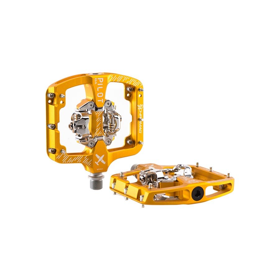 Chromag Pilot BA Pedals - Clipless - Gold - Wide - The Lost Co. - Chromag - H451110-03 - 826974040725 - -