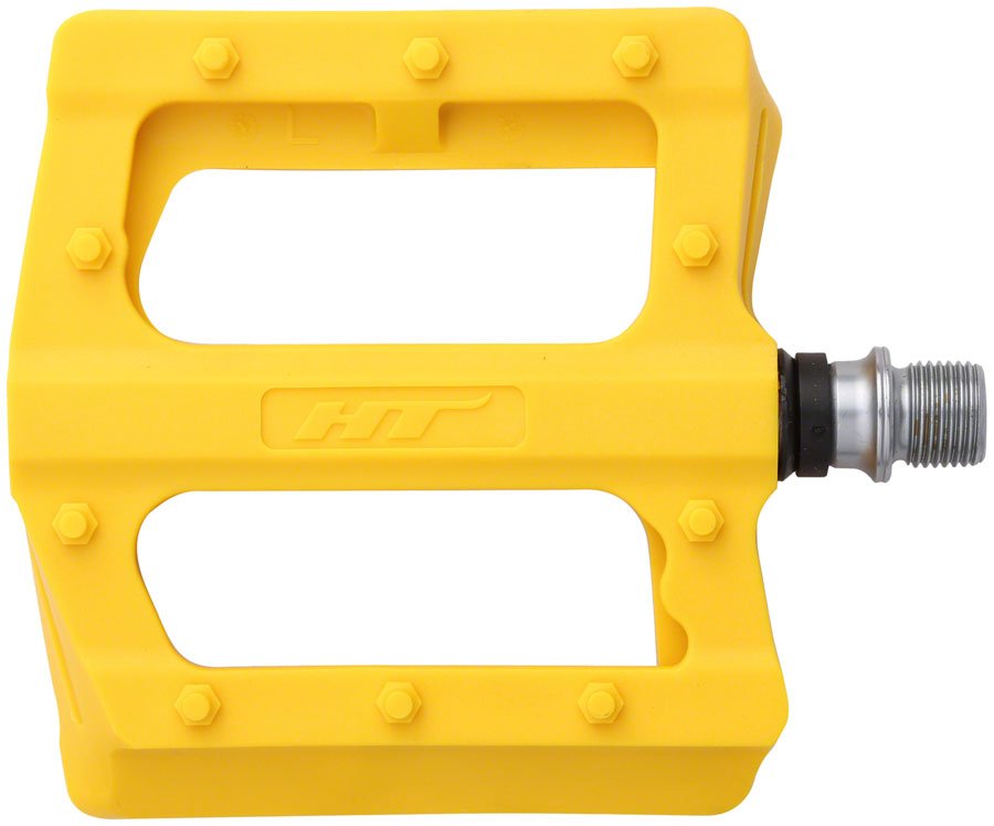 HT Components PA12 Pedals - Platform Composite 9/16" Yellow - The Lost Co. - HT Components - PD1480 - 4711126204413 - -