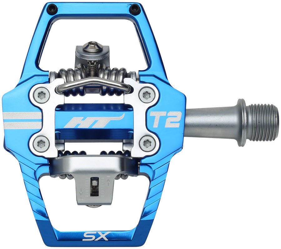 HT Components T2-SX Pedals - Dual Sided Clipless Platform Aluminum 9/16" Royal Blue - The Lost Co. - HT Components - H451067-03 - 4711126209241 - -