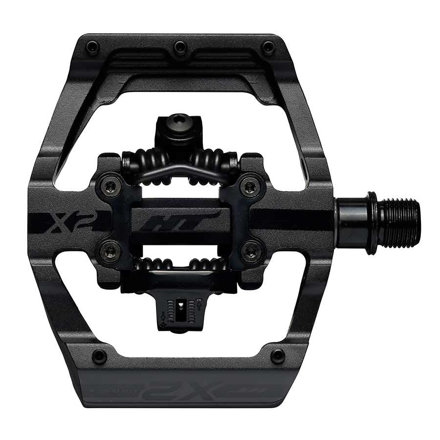 HT Components X2 DH Race Pedals Body: Aluminum Spindle: Cr-Mo 9/16 Stealth Black Pair - The Lost Co. - HT Components - H450998-01 - 4711126207247 - -