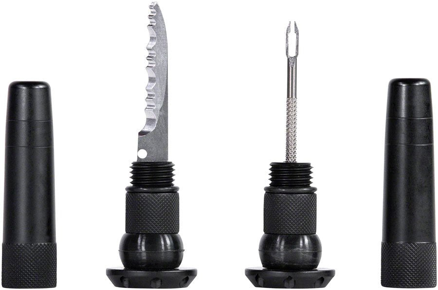 Muc-Off Stealth Tubeless Puncture Plugs Tire Repair Kit - Bar-End Mount - Black - Pair - The Lost Co. - Muc-Off - H030190-01 - 5037835207927 - -