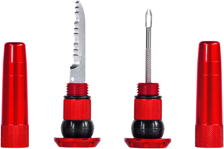 Muc-Off Stealth Tubeless Puncture Plugs Tire Repair Kit - Bar-End Mount - Red - Pair - The Lost Co. - Muc-Off - H030190-05 - 5037835207965 - -