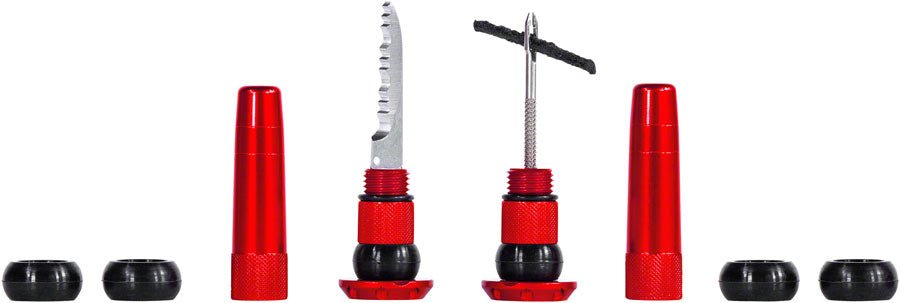Muc-Off Stealth Tubeless Puncture Plugs Tire Repair Kit - Bar-End Mount - Red - Pair - The Lost Co. - Muc-Off - H030190-05 - 5037835207965 - -
