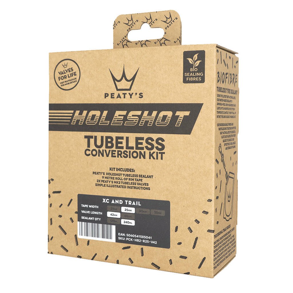 Peatys Holeshot Tubeless Conversion Kit - 25mm - XC MTB - The Lost Co. - Peaty's - B-YE1302 - 5060541585041 - -