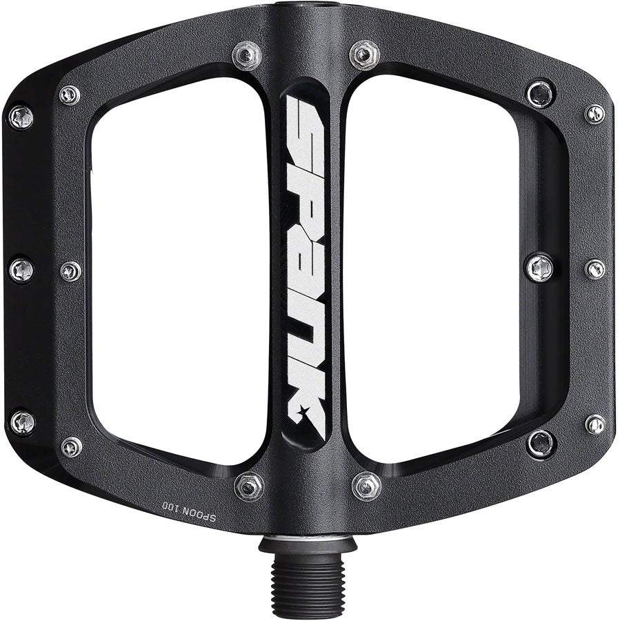 Spank Spoon 110 Pedals - Platform Aluminum 9/16" 110mm Wide Black - The Lost Co. - Spank - B-SP6260 - 4711225690704 - -
