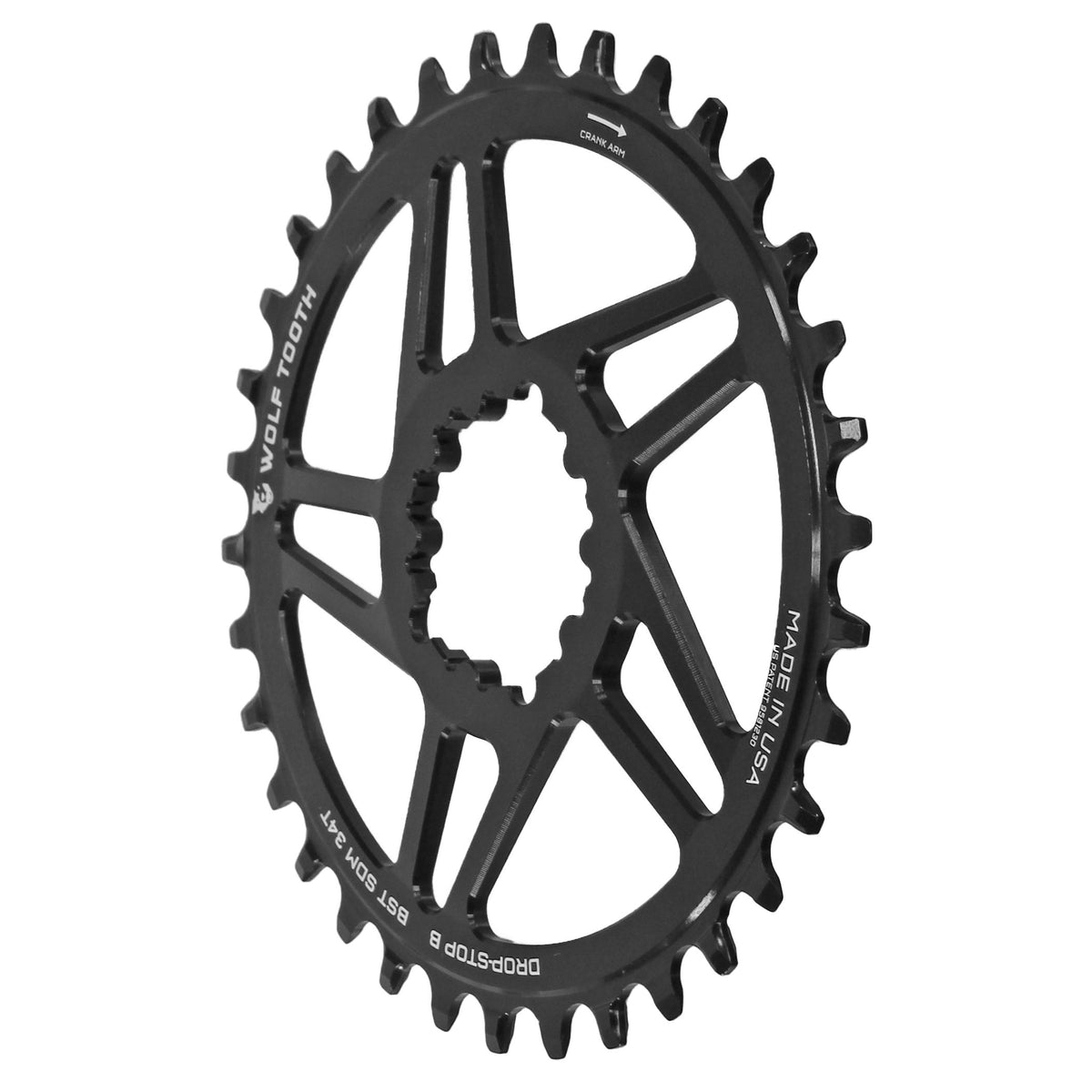 Wolf Tooth Chainring - Drop-Stop B - SRAM 3-Bolt Direct Mount - Round