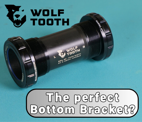 Wolf Tooth Bottom Bracket against Blue background