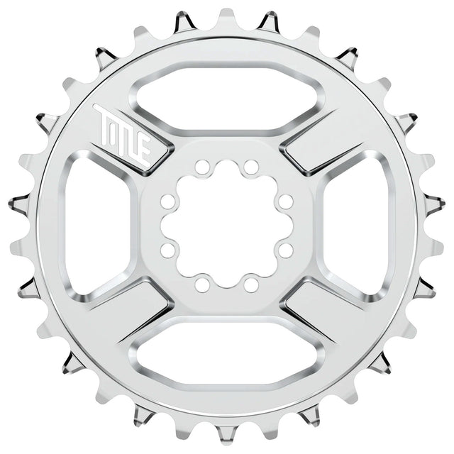Title CR1 Chainring 32t 3mm offset 8 Bolt T-Type Chrome