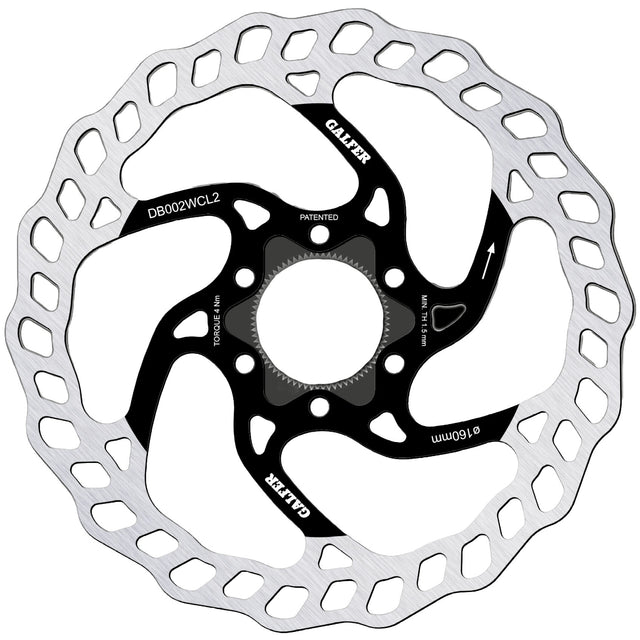 Galfer 160mm Rotor Center Lock 2.0mm Black/Silver