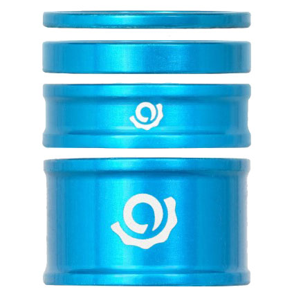 Industry Nine Headset Combo Spacer Kit 1-1/8" Set/4 Turq  