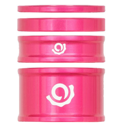 Industry Nine Headset Combo Spacer Kit 1-1/8" Set/4 Pink  