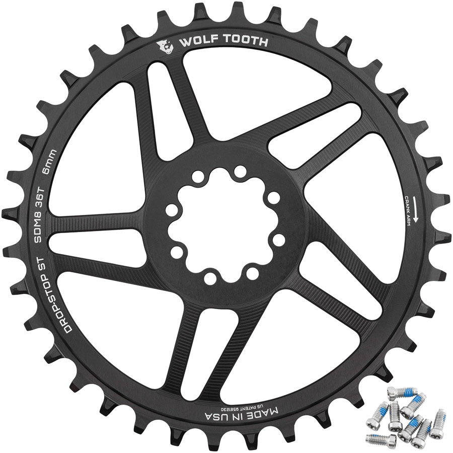 Wolf Tooth Direct Mount Chainring - 36t - 8-Bolt Direct Mount - 6mm Of ...