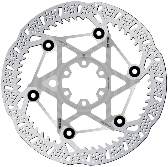 Galfer Shark Evo Disc Brake Rotor - 180mm x 2.0mm 6-Bolt Raw