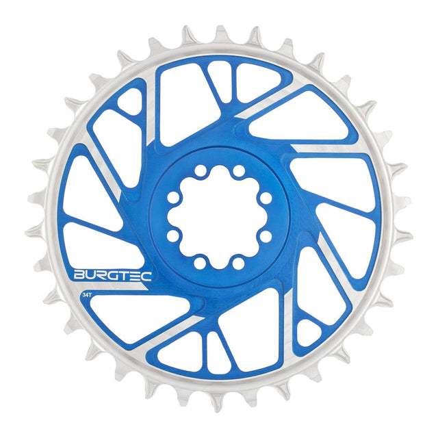 Burgtec Chainring - 34t - 3mm Offset - 8 Bolt - Blue - The Lost Co. - Burgtec - 13184 - 724901936946 - 
