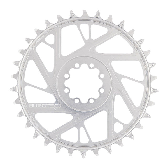 Burgtec Chainring - 34t - 3mm Offset - 8 Bolt - Silver - The Lost Co. - Burgtec - 13204 - 724901937103 - 