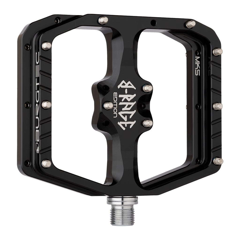 BURGTEC MK5 フラットペダル ブラック Burgtec Penthouse Flat MK5 B-Rage Edition Pedals - Burgtec
