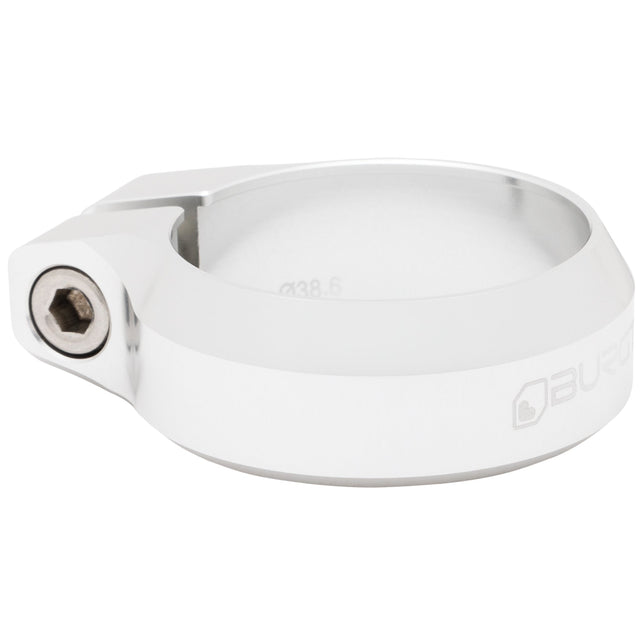 Burgtec Seat Clamp - 38.6mm - Rhodium Silver - The Lost Co. - Burgtec - 10557 - 724901933204 - 
