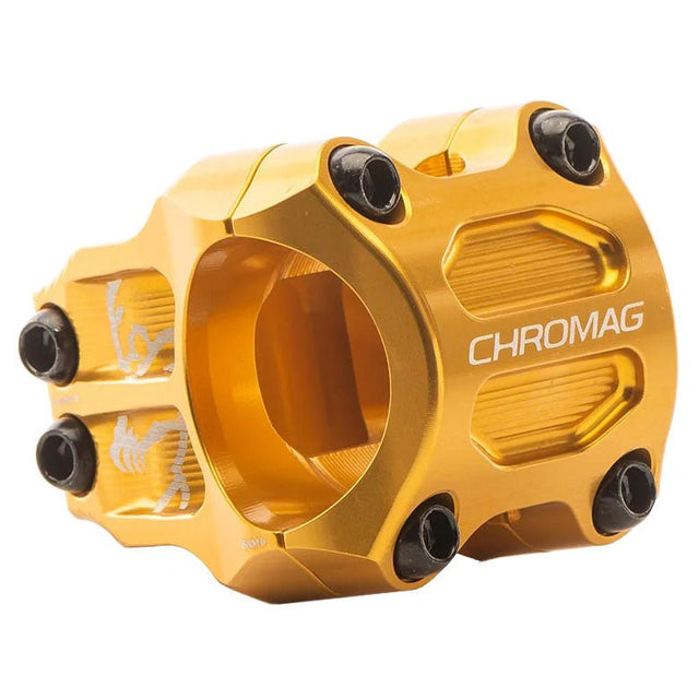 Chromag RIZA Stem - 31.8mm Clamp - 45mm Length - Gold - The Lost Co. - Chromag - 100-019-009 - 826974040268 - 