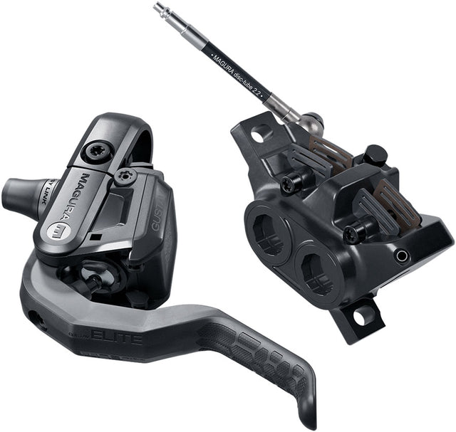 Magura Gustav Elite Disc Brake Lever - Front Rear Post Mount 4-Piston Carbotecture Lever Blade BLK
