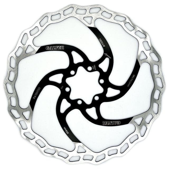 Galfer Wave Disc Brake Rotor - 203mm - 6 - Bolt - 2.0mm Thick - Black/Silver - The Lost Co. - Galfer - DB034W - 8400170140209 - 
