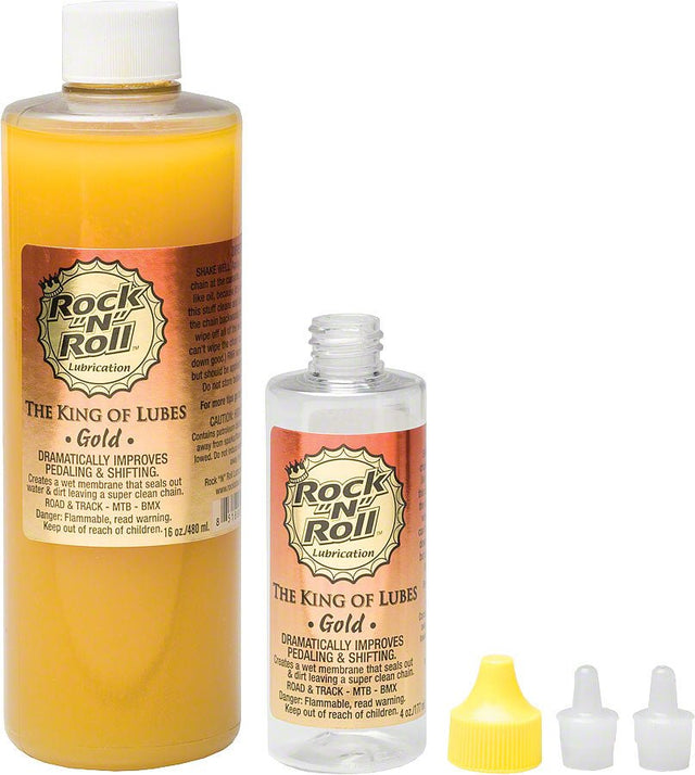 Rock - N - Roll Gold Bike Chain Lube - 16oz Drip - The Lost Co. - Rock - N - Roll - GOLD 16 - 851880001065 - 