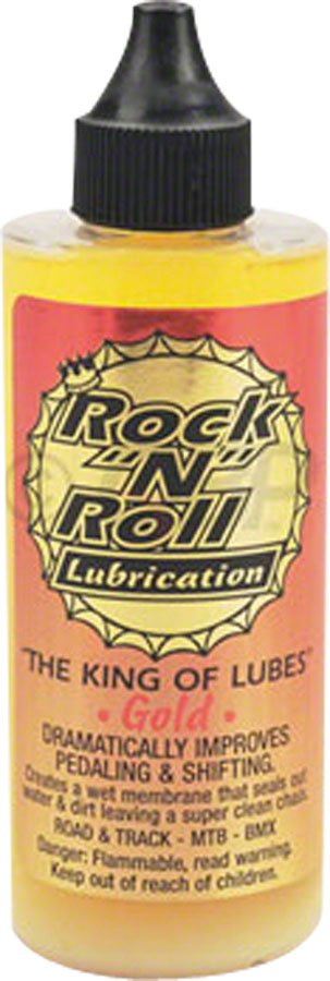 Rock - N - Roll Gold Bike Chain Lube - 4oz Drip - The Lost Co. - Rock - N - Roll - GOLD 4 - 851880001058 - 