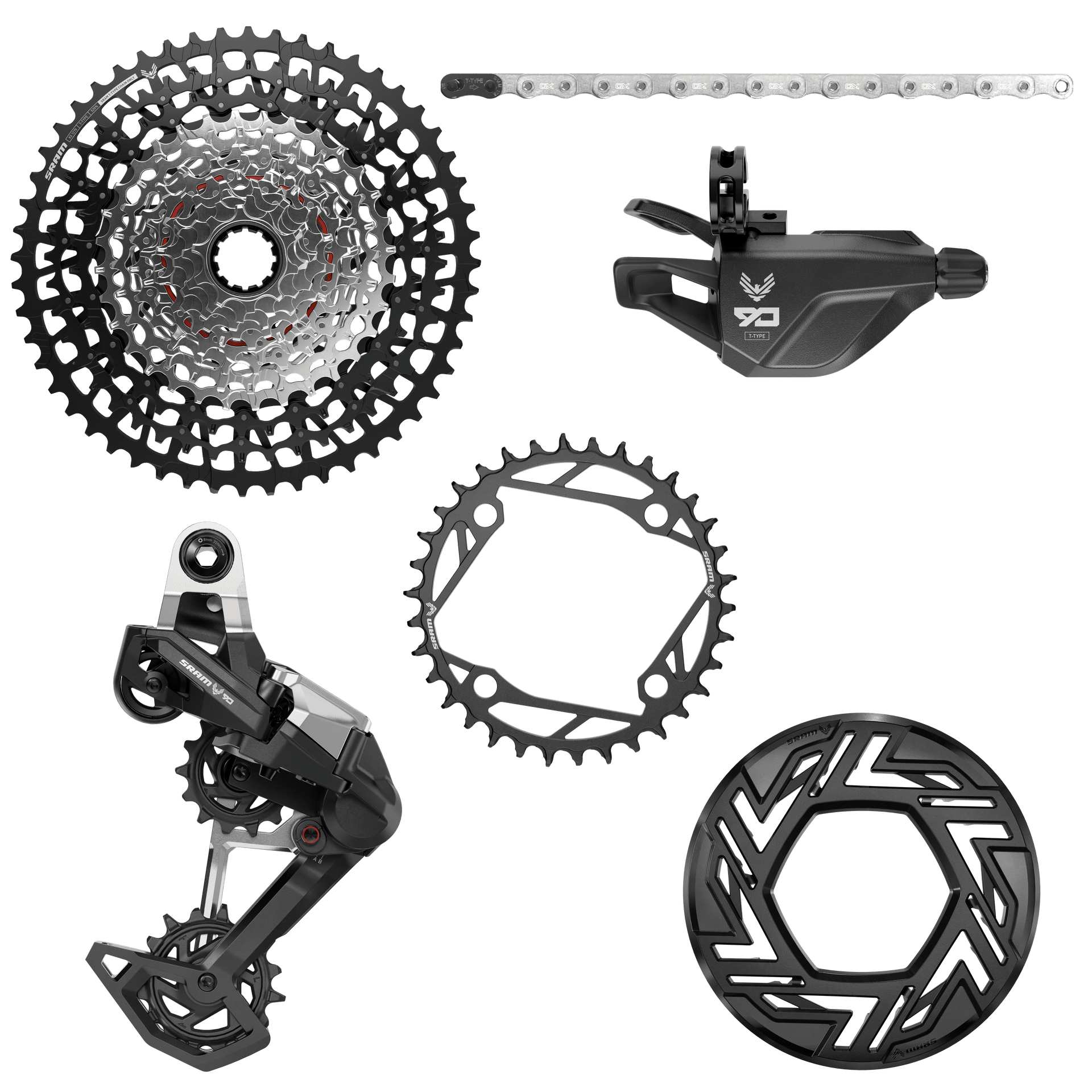 SRAM Eagle 90 T-Type Transmission Groupset - eMTB 104 BCD – The