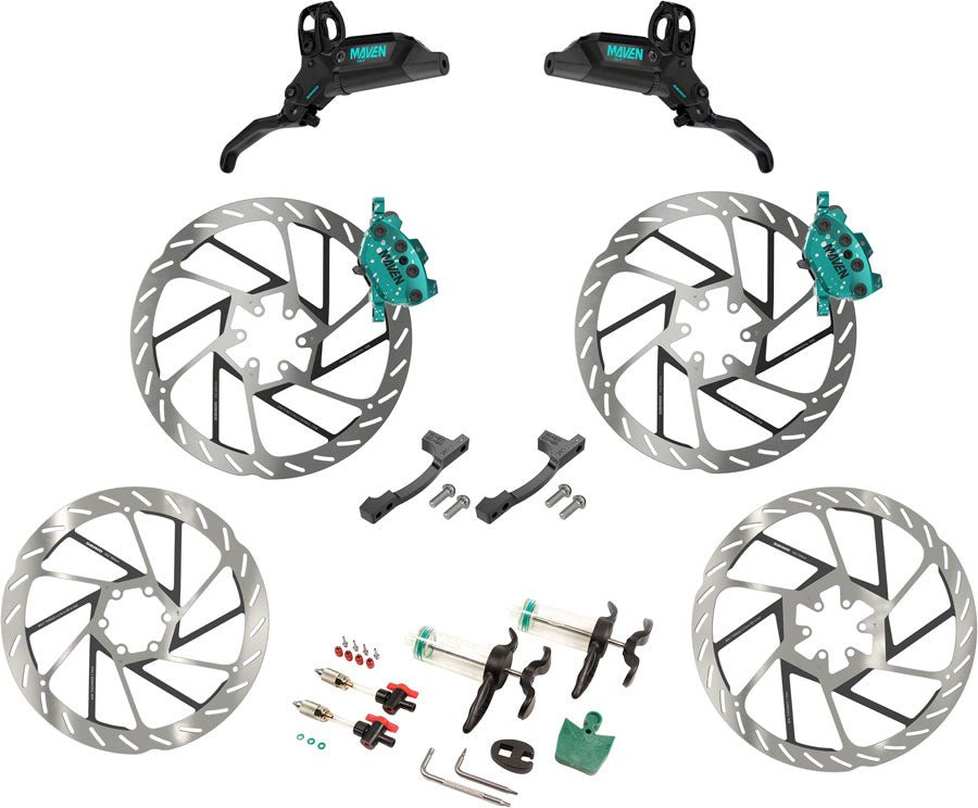 SRAM Maven Ultimate Brake - Expert Kit - Teal Splatter - The Lost Co. - SRAM - 00.5018.237.003 - 710845917349 - 