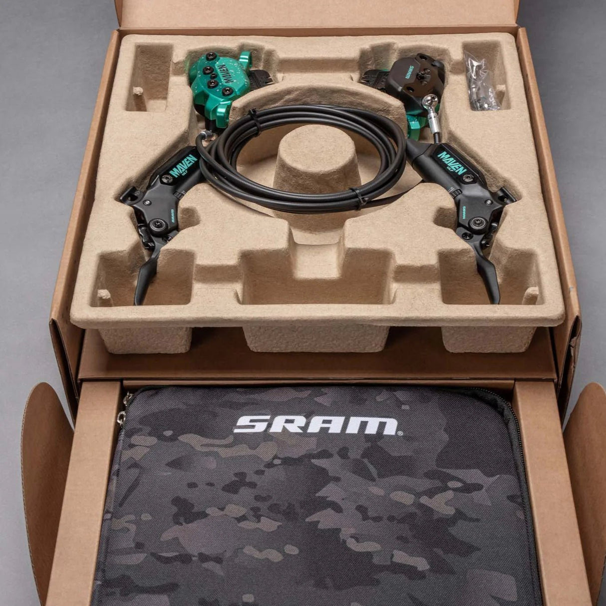 SRAM Maven Ultimate Brake - Expert Kit - Teal Splatter - The Lost Co. - SRAM - 00.5018.237.003 - 710845917349 - 